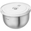 ZWILLING Fresh Save Vacuum Storage Stainless with Airtight Vacuum Storage Container Japanese Fresh Save & Bowl, Medium, 18cm, Steel, Lid, [Official