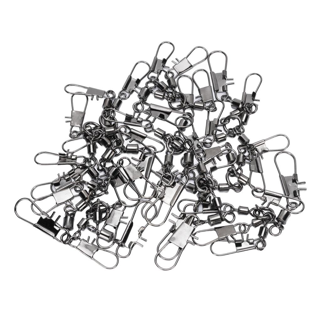 10 шт. рыболовные вертлюги с безопасными защелками из нержавеющей стали высокой прочности Interlock Snap Rolling Co