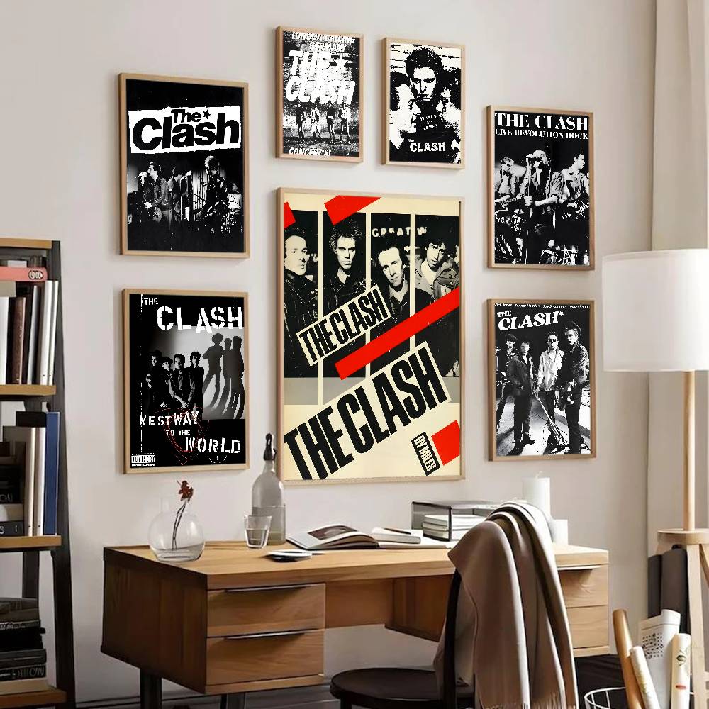 Clash The Band Аниме Постеры Наклейка на Белой Бумаге DIY Комната Бар Кафе Кавайная Декор Комнаты