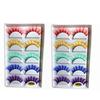 2 Box Thick Fluffy Lashes Colored False Eyelashes Beautiful 3D Curled Lashes  Women
