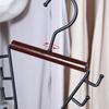 Wood Handle Clothes Storage Hangers’ 12 Hooks Hat Tie Scarf Rack Metal V-Shape Hook  Wardrobe Use
