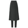 High Waist Korean Style Fleece-Lined Two-Piece Skirt Leggings - Autumn/Winter Slimming Plus Size Midi with Slit