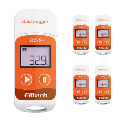 Elitech Терморегистратор USB со встроенным ЖК-дисплеем 32000 точек Регистратор данных для легкого анализа Предупреждение о температуре Автоматическое создание отчетов и