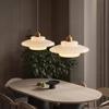 French LED Cream Wind Glass Pendant Light Nordic LED Lighting Creative Dining Room Bar Bedroom Porch Loft Home Indoor Lights