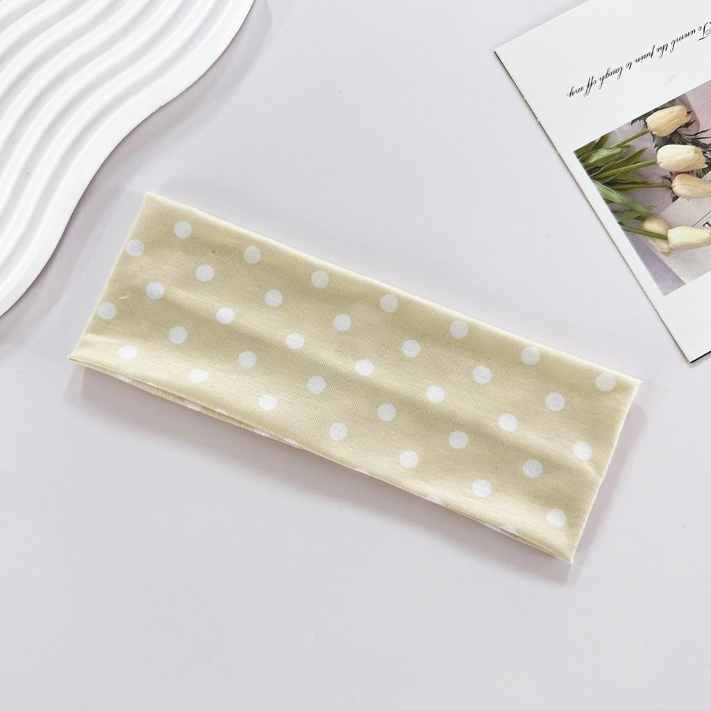 Dot Pattern Yoga Elastic Hair Band, Fashionable Makeup Headband Hair Accessory, Sports and Fitness Sweat-absorbing Headscarf