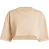 Adidas Originals ESSENTIALS+CROPPED TEE T Shirt Women's Brown IR5997