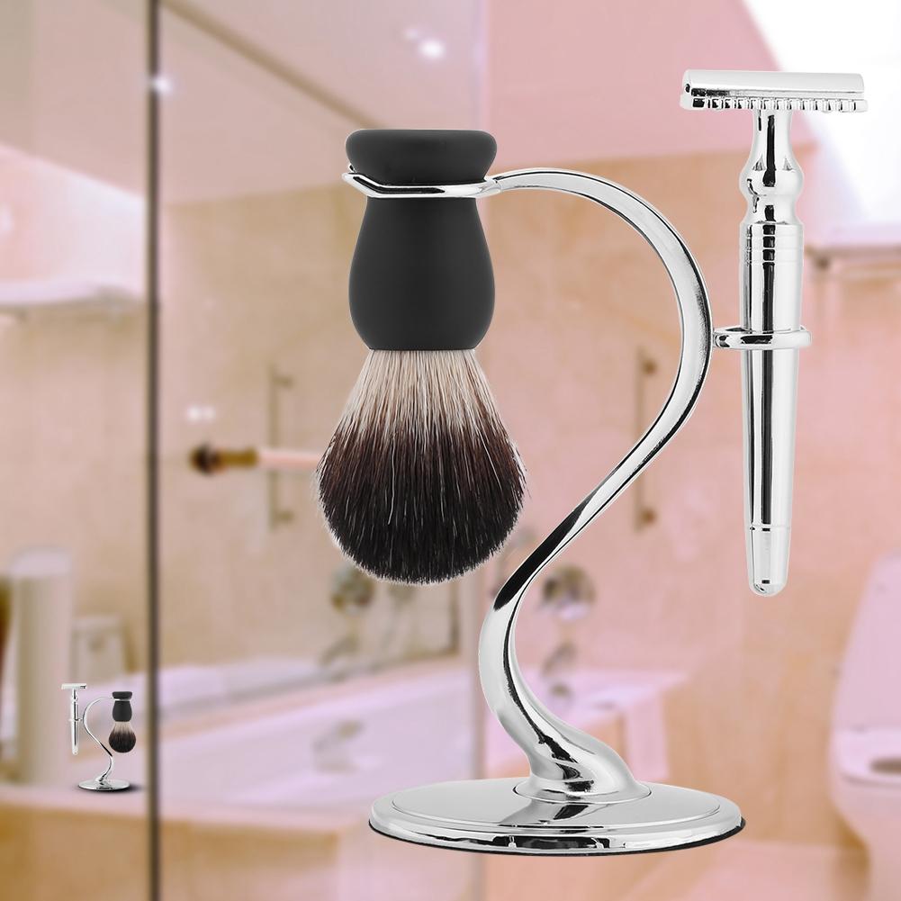 Men Shaving Brush Stand Razor Holder for Salon Home Travel Use