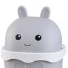 Desktop Trash Can with Lid Large Capacity Cartoon Shape Rectangle Creative Mini Garbage Can Waste Basket