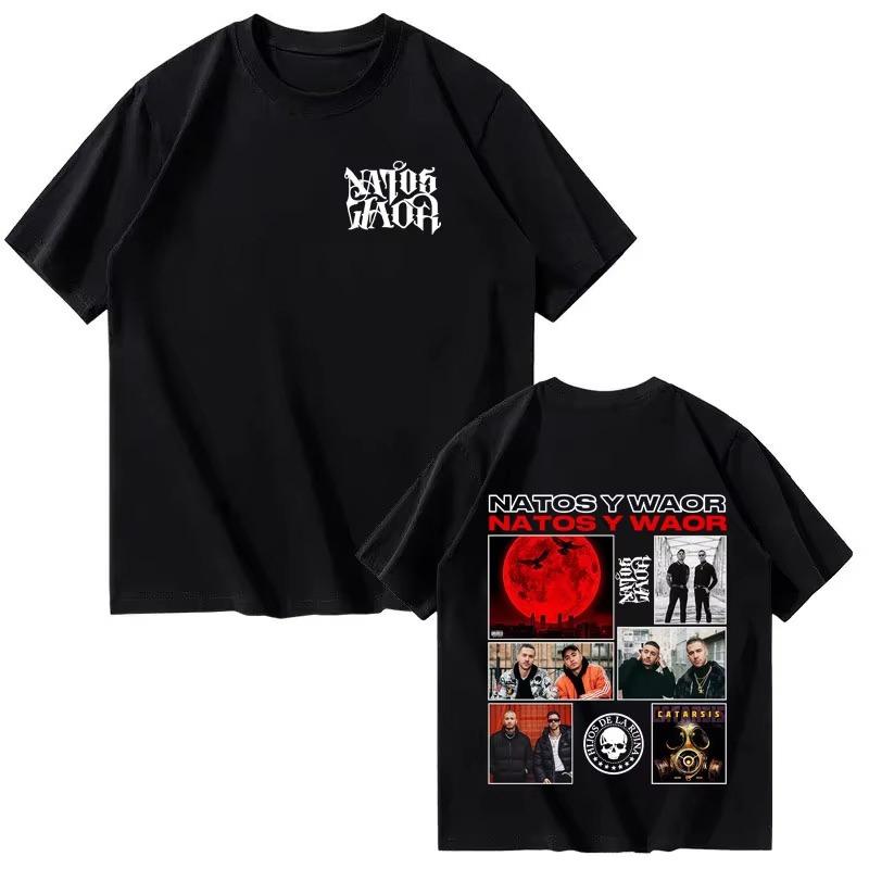 Singer NATOS WAOR Tour Album 2026 Merch Hipster Mens Womens Fashion Harajuku Round Neck Comfortable Shortsleeved top Fans Gift