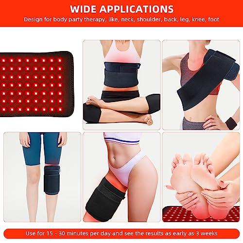 Near Infrared Red Light Therapy Pad Large Wrap Design for Body Pain Relief - Reduces Inflammation - Muscle Repair and Recovery Belt for Waist Back