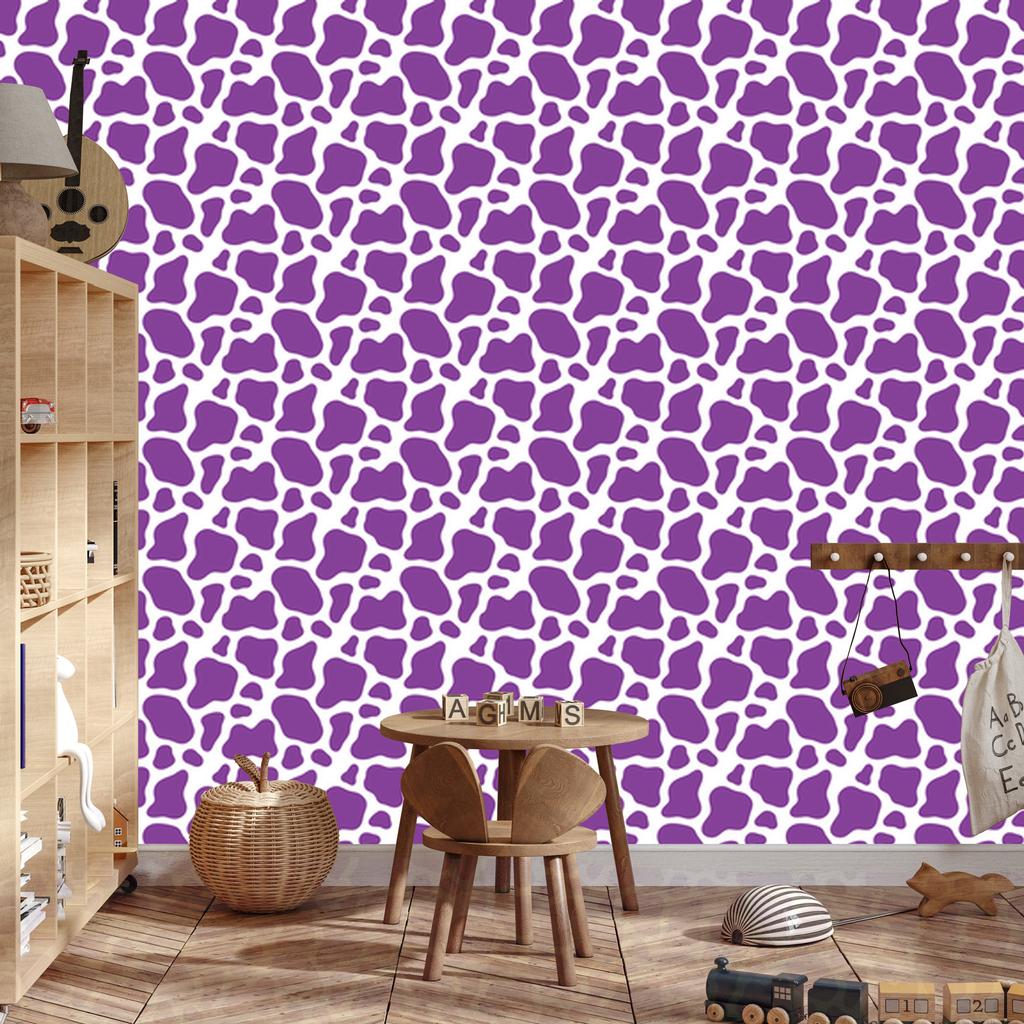 Cow Patches Purple Wallpaper, Purple Center for Living Room and Bedroom 50x1000