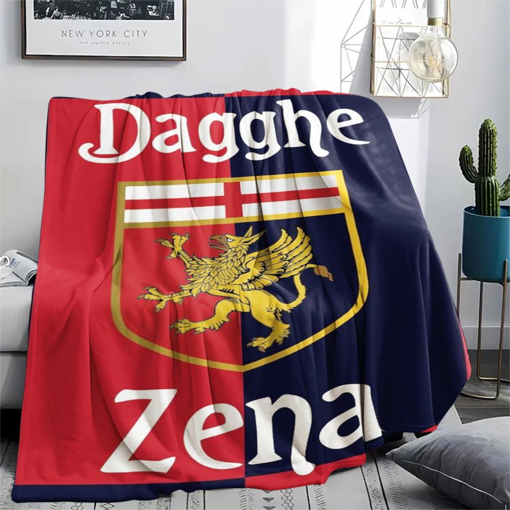 Фланелевое одеяло с принтом Genoa CFC, Высококачественное, Удобное для всех сезонов, Декор для дома, Тепло и уют, Идеально для рождественских подарков28