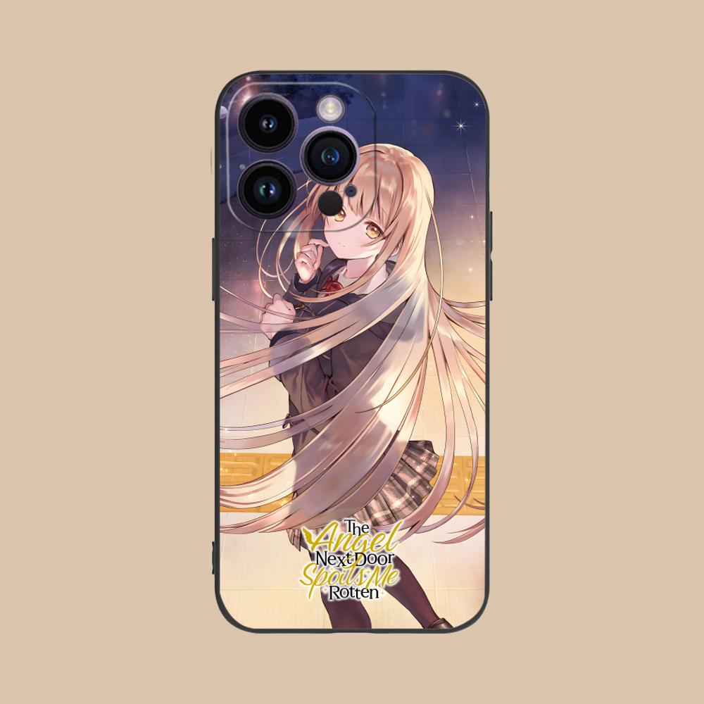 Ангел Махиру Шина Аниме Чехол для телефона для iPhone 16 15 14 13 12 11 X XR XS 8 7 Pro Max Plus Mini Цветные Мобильные Телефоны Красивая Обложка