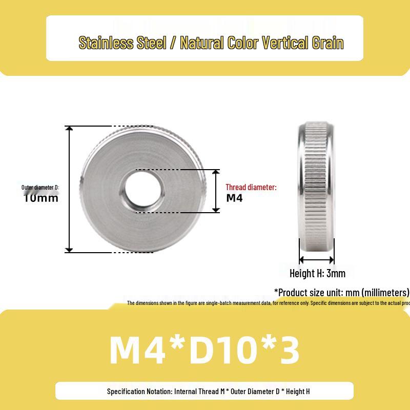 Высокопрочная накатанная гайка M3/M6/M10 из нержавеющей стали