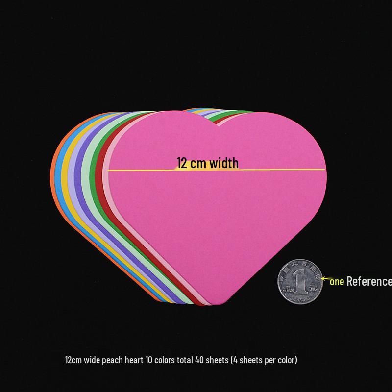 Плотный цветной картон: Формы Сердце, Звезда, Цветущая слива и Круглые формы для детского оригами и поделок