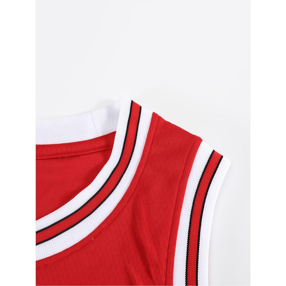 New red No. 11 basketball vest, basketball game suit, American basketball sports vest.