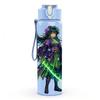 1PC Purple Robe Magic Girl Character Pattern 750ml Color Plastic Sports Water Bottle Leakproof Flip Straw Lid Suitable for Sports Office Home Use