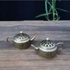 Chinese Style Mini Tea Pot Aromatherapy Stove Mini Alloy Tiny Teapot Shape Incense Holder  Student