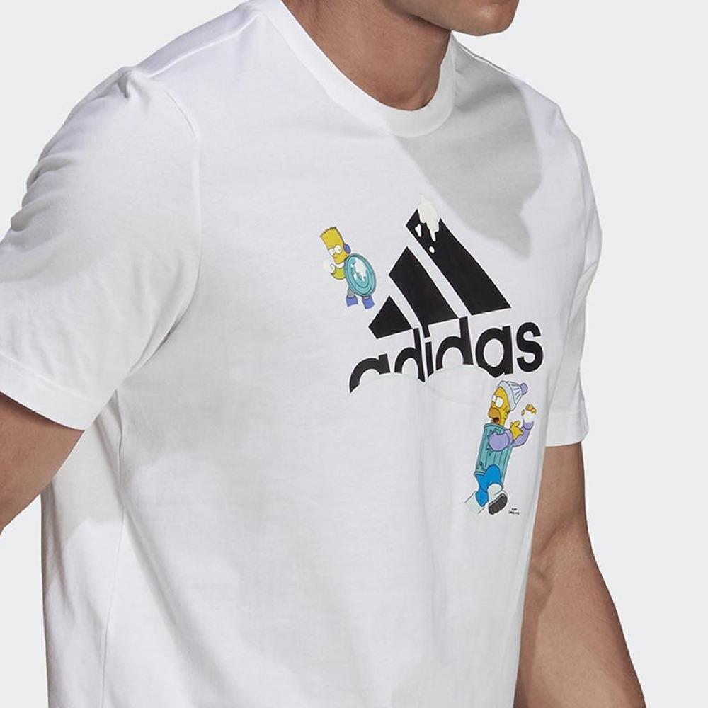 adidas X Футболка с графикой Симпсонов Мужские топы Белый GS6309