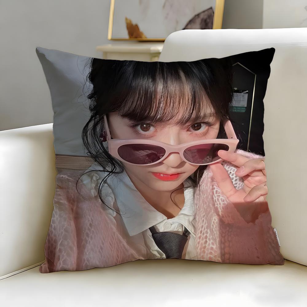 celebrity star Shen Yue Cushion Cover Soft EasyWash Pillow Case Versatile for Couch Bed Travel and Office