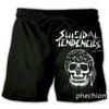 Vintage Retro Skull Pentagram Devil Demon Satan Ghost Boxing Muay Thai Kickboxing Shorts 3D Print Training Unisex Men Women Fitness Gym Sport Workout