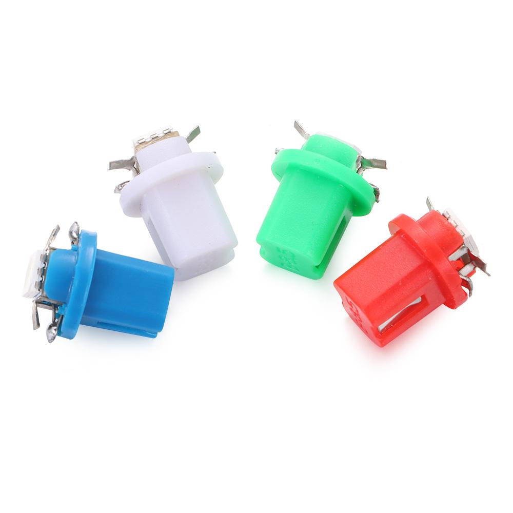 10Pcs 5050 T5 B8.5D 1SMD Indicator Bulbs Car Lights Gauge LED Dashboard Side Interior Dash Lights