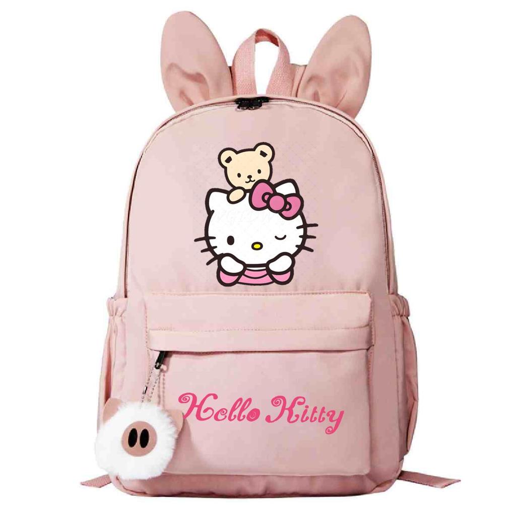 College Style Cute Print Junior High School High School Student Schoolbag Large Capacity Rabbit Ears Backpack Female