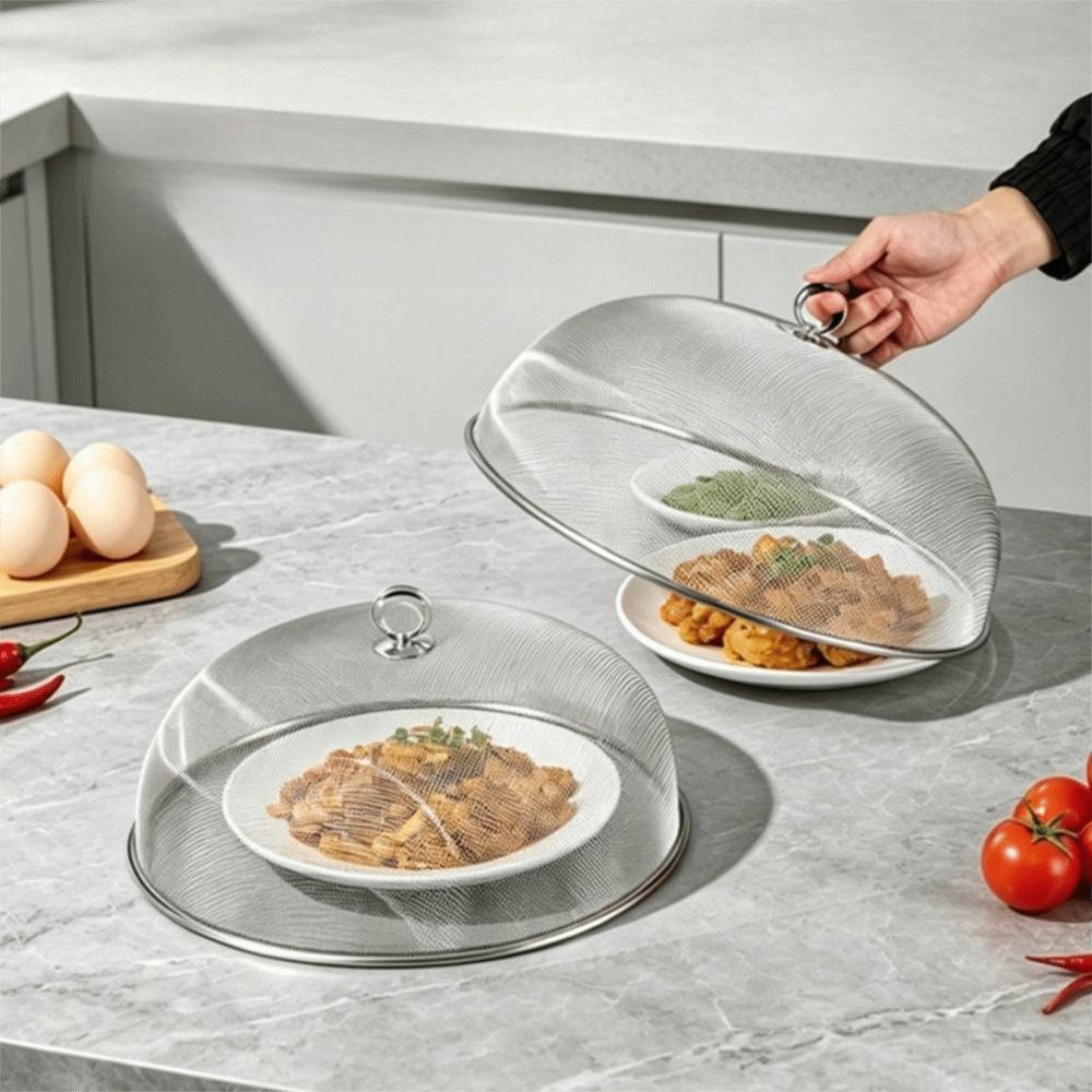 Reusable Stainless Steel Food Tent Breathable Food Dome Durable Food Lid Home Use
