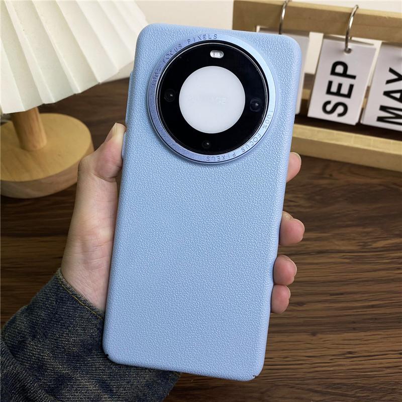 Для Huawei Mate 60 Pro Plus RS Ultimate прочный металлический чехол с большой дыркой в оправе объектива Litchi Grain PC, защитный чехол от отпечатков пальцев, задняя крышка-оболочка