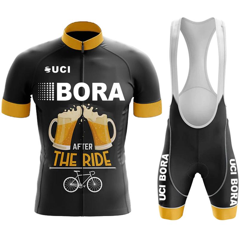 Team Jersey Men's Cycling Pants with Gel UCI BORA Outfit Set Jerseys Man Blouse Summer Clothes Mountain Bike Clothing Mtb