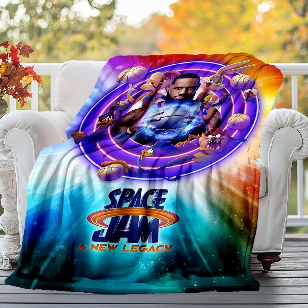 1pc Space Jam A New LegacyOutdoor Flannel Blanket Soft Plush Decor for Picnics, camping,Bedroom, Playroom, or Lunch Breakn1194A