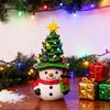 Рождественский мультяшный снеговик, украшение, с питанием от USB, светящийся наконечник для рождественской елки, фигурка снеговика, украшение для дома, офиса, праздничной вечеринки