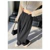Trendy Spring Gray Suit Wide Leg Pants Women, High Waist Loose Fit Straight-leg Casual Trousers for Pear-shaped Body