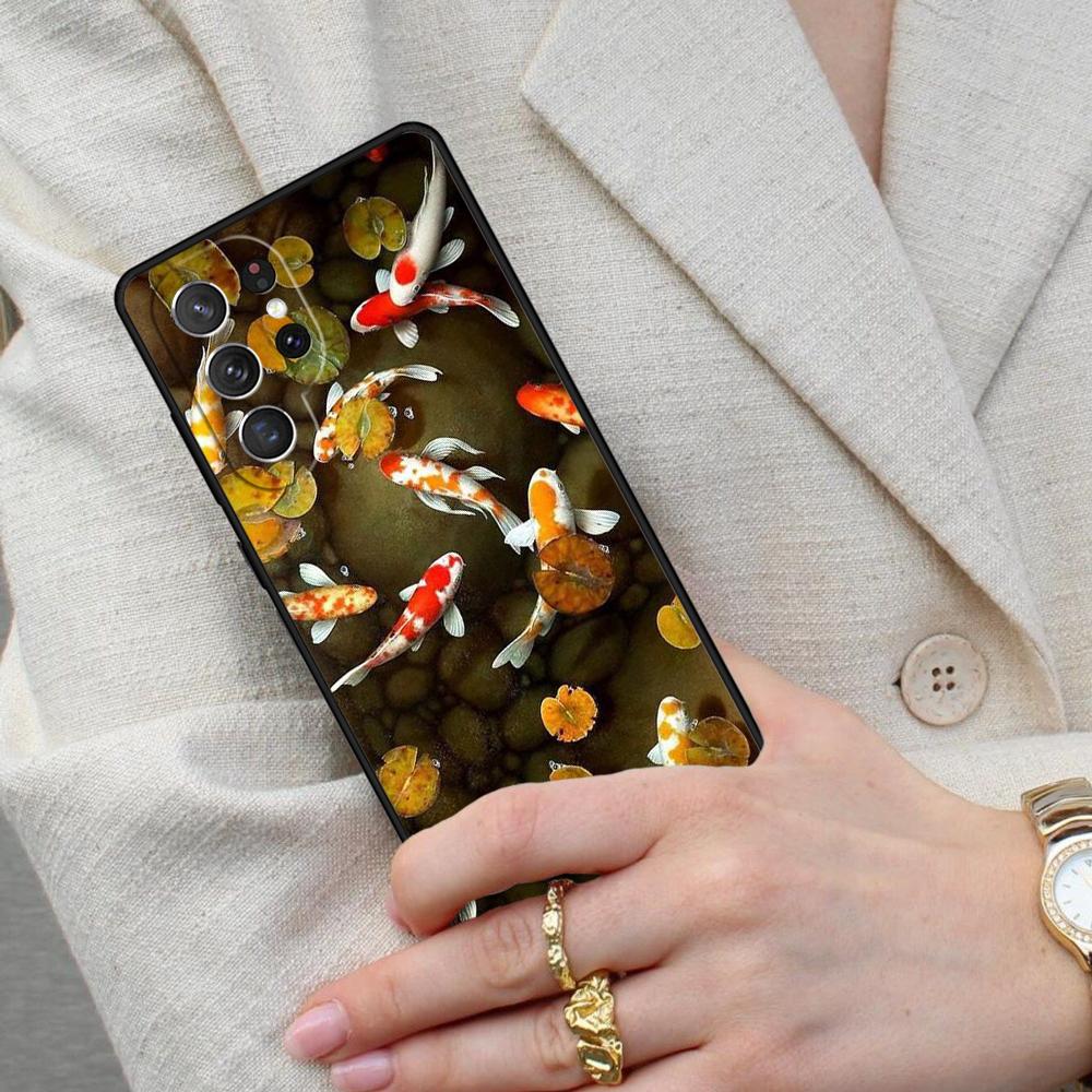 Чехол для телефона с рисунком рыбы Кои для Samsung Galaxy S26 Ultra S25 S24 S23 S22 S21 S20 Note10