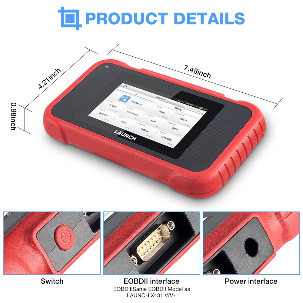 [Распродажа] LAUNCH X431 CRP123 CRP123 E OBD2 Сканер Диагностический инструмент для систем ABS/SRS/Трансмиссии/Двигателя Бесплатное обновление на всю жизнь