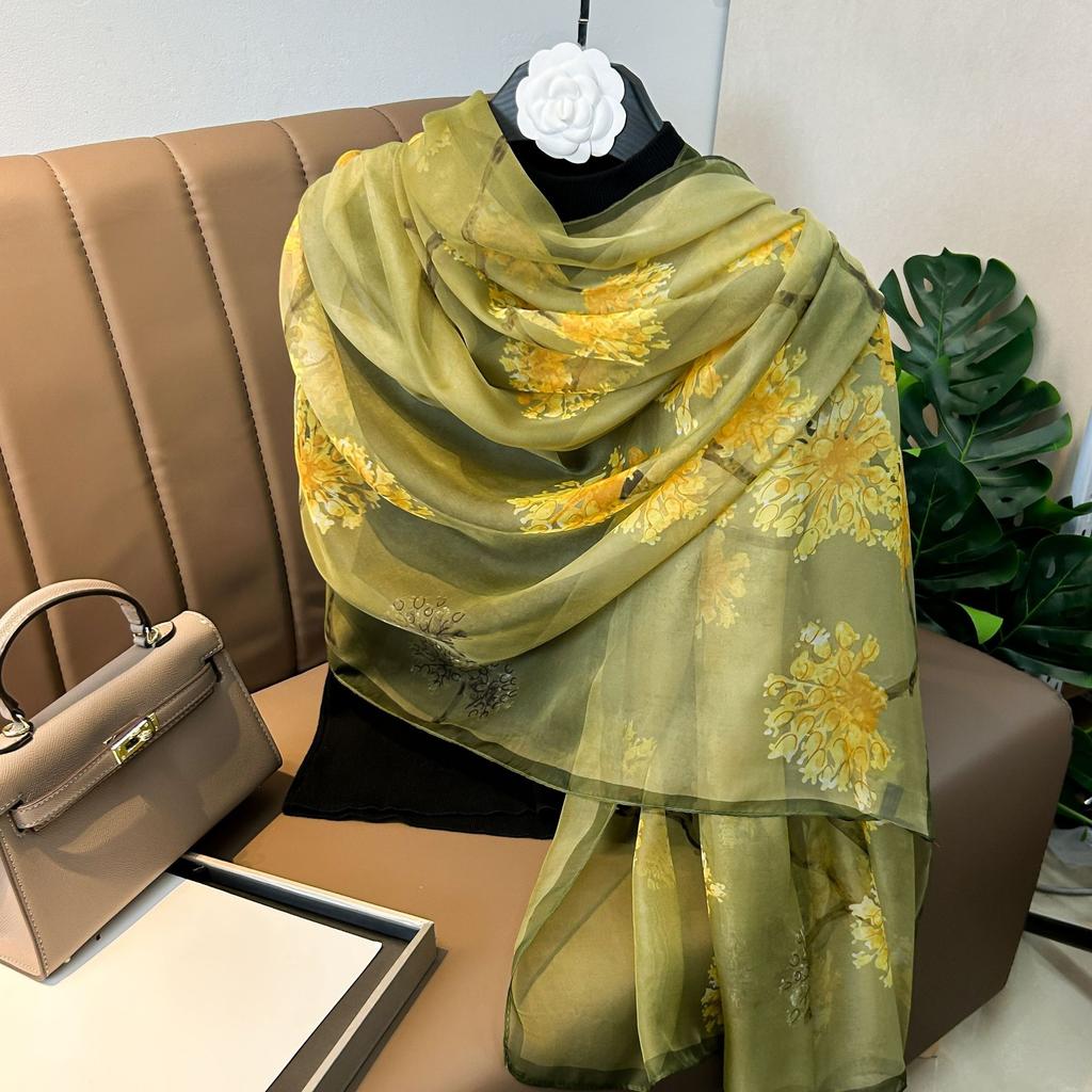180*135cm Summer Silk Scarf Women Outdoor Shawl Bandanna Foulard Female Beach Fashion Luxury Oversized Shawl Head Hijab Wrap