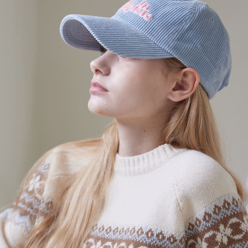 ALLINCOMPLETE Fluffy Moon Corduroy Ball Cap (6 colors)