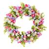 Artificial Tulip Flower Wreath Mothers Day Spring for Her Women Girls Mom Birthday