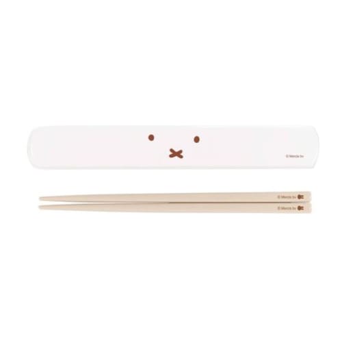 Kutsuwa Miffy Face Women's Lunch Series Chopsticks and Case Set MF752 Made In Japan