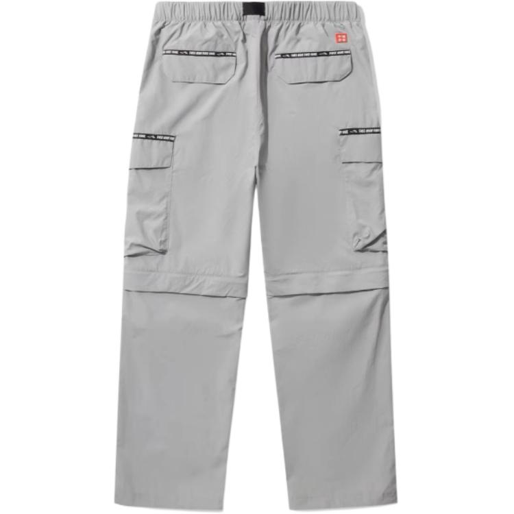 Li Ning Серия Спортивный Стиль Жизни Свободные Дышащие Прямые Брюки с Отстегиваемым Логотипом Повседневные Брюки Унисекс Лунно-Серый AYKU803-2