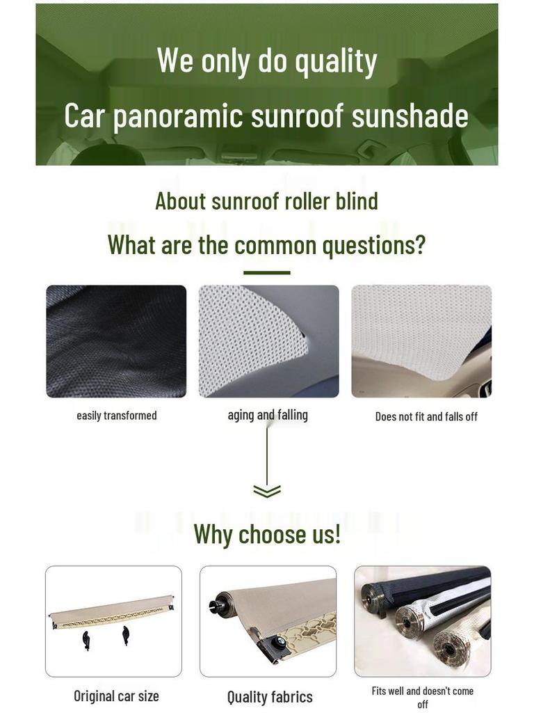 Car Sunroof Roller Blind Panoramic Sunshade for 25962198 22889266 XTS