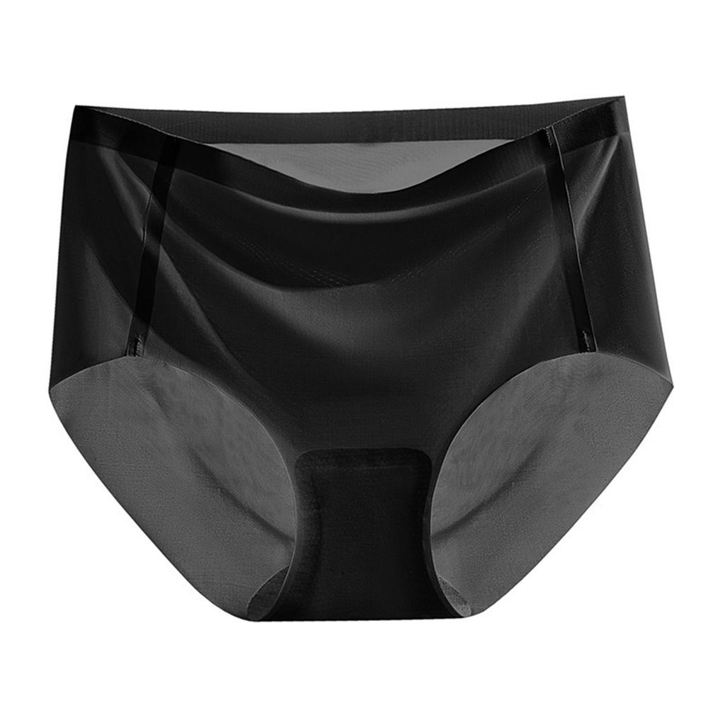 4 Pack Women's Seamless Ice Silk Panties Lightweight Breathable