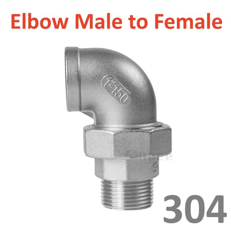 Соединительная муфта из нержавеющей стали 304 1/4" 3/8" 1/2 3/4 1" BSP Наружная Внутренняя резьба Литой фитинг для труб Тройник Угольник connector