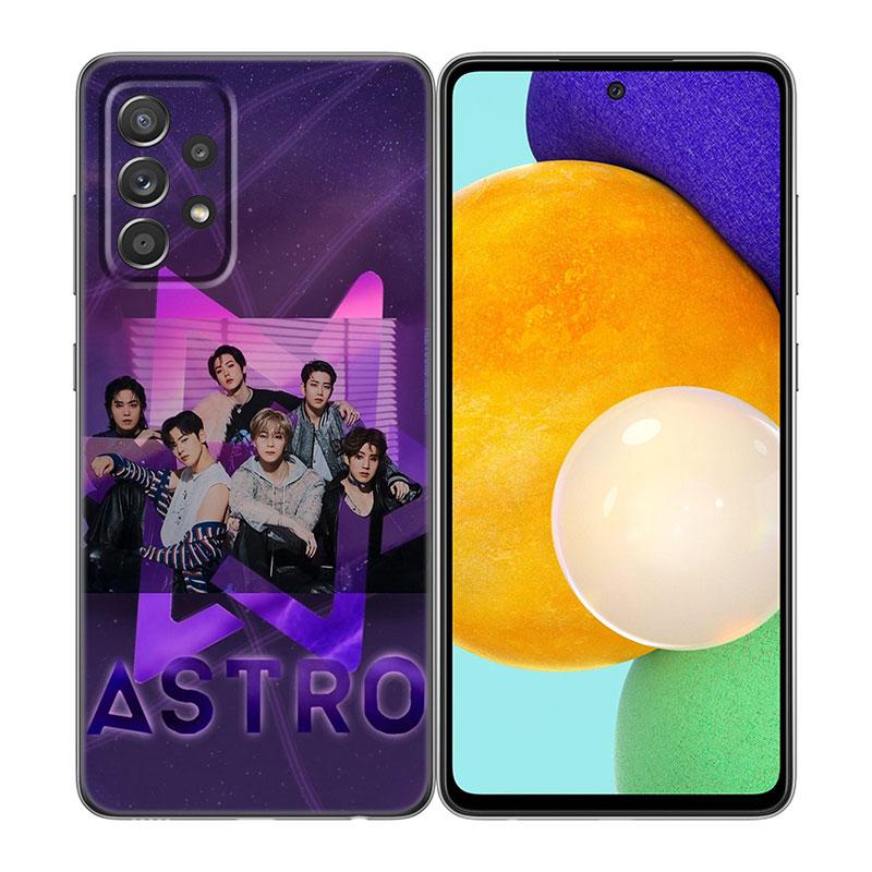 Черный чехол для телефона Astro Kpop для Samsung A13 A22 A24 A32 A23 A25 A34 A35 A52S A53 A54 A55 A73 5G A12 A14 A15 A31 A33 A50 A51 A72