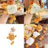 Bear Little Cartoon Bread Design Plush Keychain Coin Pouch For Everyday Carry