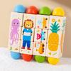Solid Wood Rotating Building Blocks: Educational Puzzle for Early Learning