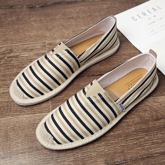 Дышащая льняная повседневная мужская обувь, старая пекинская тканевая обувь, парусиновая летняя обувь для отдыха на плоской подошве, рыбацкая обувь для вождения, прогулочная обувь