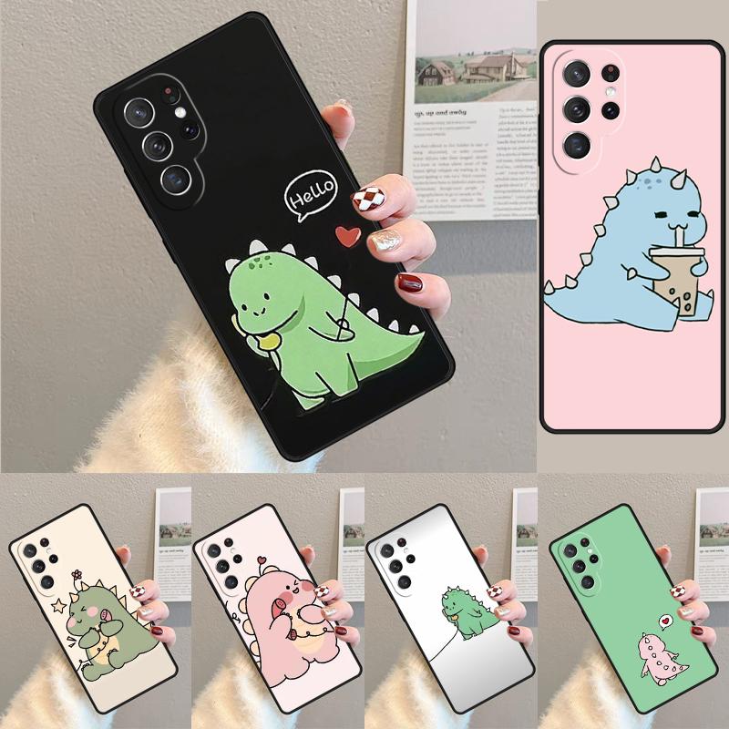 Чехол для телефона с рисунком животного и динозавра, пара, для Samsung Galaxy S24 S25 Ultra S21 S22 Ultra S10E Note 10 Plus 20 FE S23