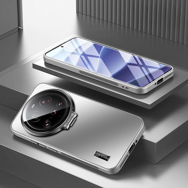 Металлический защитный чехол для камеры с подставкой и объективом для Xiaomi 15 14 Ultra 15 14 13 Pro, противоударный матовый кронштейн, задняя крышка