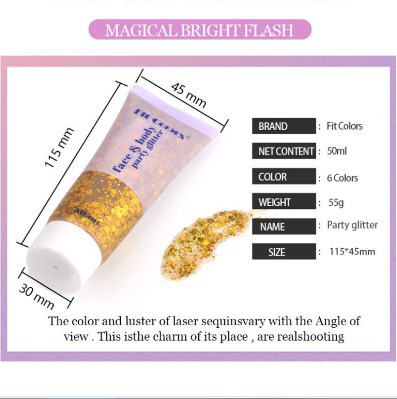 14 цветов Макияж Синие блестки Жидкие тени для век Жидкий сценический макияж Лицо Тела Блеск Яркие тени для век